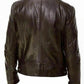 Majestic Leather - Herren Vintage Cafe Racer Schwarz Braun Echtleder Slim Fit Echt Bikerjacke