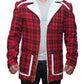 Majestic Leather - Deadpool Wade Wilson Ryan Reynolds Red Shearling Men Fashion Coat Jacket