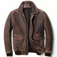 Majestic Leather - Men's Biker Cafe Racer Vintage Motorcycle Distressed Brown Leather Jacket