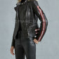 Majestic Leather - Women's Genuine Leather Jacket Black Slim fit Biker Motorcycle Jacket