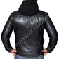 Majestic Leather - New Men's Motorcycle Brando Style Biker Real Leather Hoodie Jacket - Detach Hood