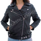 Majestic Leather - Women Real Leather Classic Biker Leather Jacket Soft Lambskin