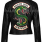 Majestic Leather - Riverdale Southside Serpents Jughead Jones Femmes Veste Motard Simili Cuir