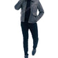 Majestic Leather - MEN'S AVIATOR DISTRESS BLACK GREY REAL LEATHER JACKET