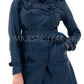Majestic Leather - New Ladies Women Black Genuine Real Leather Trench Coat