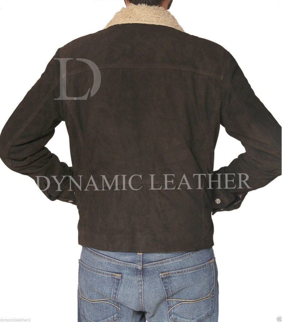 Majestic Leather - THE WALKING DEAD RICK GRIMES - ANDREW LINCOLN 100% SUEDE LEATHER JACKET-BNWT