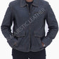 Majestic Leather - Aviator Distress Black Real Leather Jacket