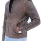 Majestic Leather - New Men's Distressed Cafe Racer Brown Leather Jacket