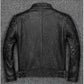 Majestic Leather - Men’s Motorcycle Biker Cafe Racer Vintage Distressed Black Real Leather Jacket