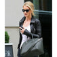 Majestic Leather - Black Women's Slim Fit Biker Diamond Quilted Real Leather Jacket-BNWT