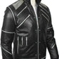 Majestic Leather - Michael Jackson Beat it "MJ Beat it" Real Leather Jacket with real metal mesh