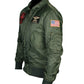 Majestic Leather - Tom Cruise Top Gun Maverick Flight Bomber Jacket Jet Pilot Jacket
