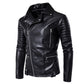 Majestic Leather - Men's Slim fit Lambskin Motorcycle Biker Jacket Genuine Black Jacket Leather