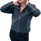 Majestic Leather - New Womens Black Rub Off Biker Style Real Lambskin Leather Jacket