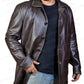 Majestic Leather - Supernatural Dean Winchester Brown Rub Buff distressed Cow Hide Leather Jacket