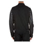 Majestic Leather - D- Beckham Modisch Freizeit Bekleidung Jeans mit Leder Ärmel Jacke