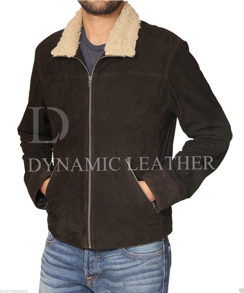 Majestic Leather - THE WALKING DEAD RICK GRIMES - ANDREW LINCOLN 100% SUEDE LEATHER JACKET-BNWT