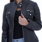 New Women's Black Slim Fit Biker Moto Style Real Leather Jacket