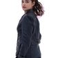 Women's New REAL LEATHER BIKER VINTAGE SOFT BLACK LAMBSKIN BLAZER COAT Majestic Leather