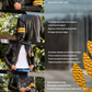 Yellow straps Distress Black Real Leather Jacket | Majestic Leather — back view | Majestic Leather UK