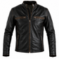 Majestic Leather - Mens Biker Motorcycle Leather Jacket Vintage Aged Brown-BNWT Majestic Leather