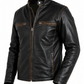Majestic Leather - Mens Biker Motorcycle Leather Jacket Vintage Aged Brown-BNWT Majestic Leather