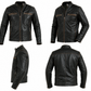 Majestic Leather - Mens Biker Motorcycle Leather Jacket Vintage Aged Brown-BNWT Majestic Leather