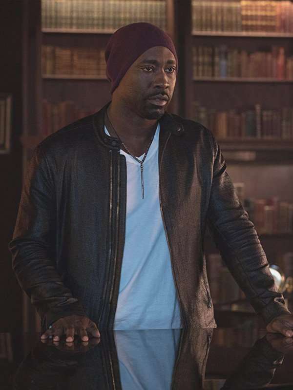 Amenadiel Lucifer D.B. Woodside Men's Leather Jacket – Handcrafted Full-Grain UK — back view | Majestic Leather UK
