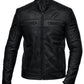 Lambskin Cafe Racer Biker Real Leather Jacket | Majestic Leather — front view | Majestic Leather UK