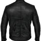 Lambskin Cafe Racer Biker Real Leather Jacket | Majestic Leather — collar detail | Majestic Leather UK