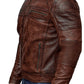 Lambskin Cafe Racer Biker Real Leather Jacket | Majestic Leather — product detail | Majestic Leather UK