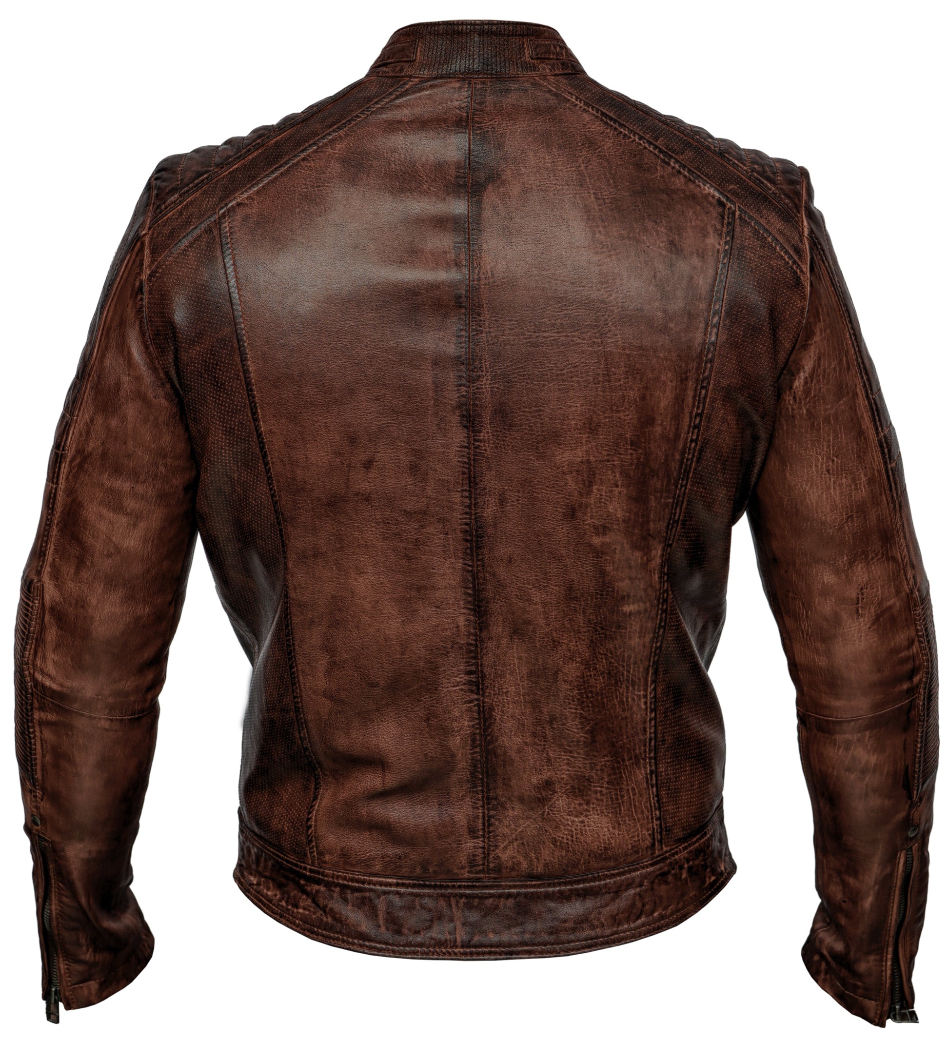 Lambskin Cafe Racer Biker Real Leather Jacket | Majestic Leather — product detail | Majestic Leather UK