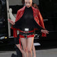 Women Biker - Anya Taylor-Joy Red Leather Jacket — interior lining | Majestic Leather UK