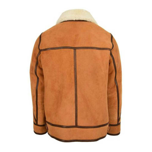 Mens B3 Bomber Jacket — back view | Majestic Leather UK