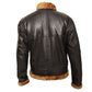 Men's B3 Aviator Leather Jacket — collar detail | Majestic Leather UK