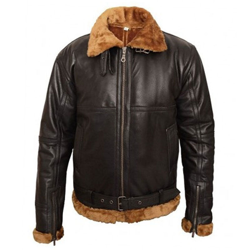 Men's B3 Aviator Leather Jacket — side profile | Majestic Leather UK