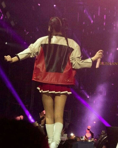 Born Pink Jennie Leather Jacket — back view | Majestic Leather UK