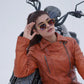 Women's New Real Lambskin Camel Brown Brando Biker Leather Jacket | Majestic Leather Majestic Leather