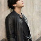 Women Biker - BTS Jungkook Bad Boy Leather Jacket — back view | Majestic Leather UK