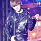 Women Biker - BTS Kim Taehyung Black Leather Jacket — front view | Majestic Leather UK