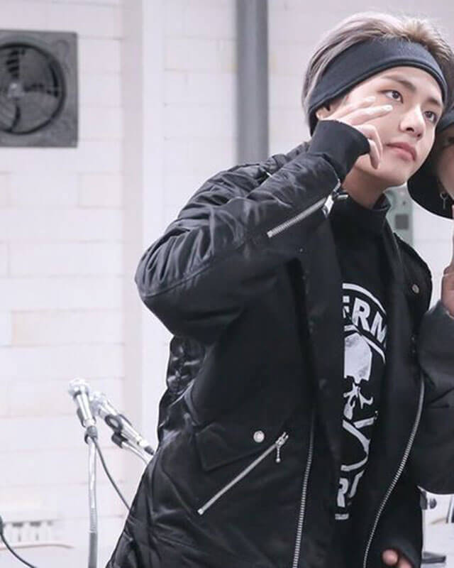 Women Biker - BTS V Kim Taehyung Mic Drop Jacket — back view | Majestic Leather UK