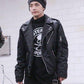 Women Biker - BTS V Kim Taehyung Mic Drop Jacket — front view | Majestic Leather UK