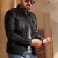 Betler Distress Black Real Leather Jacket | Majestic Leather — interior lining | Majestic Leather UK