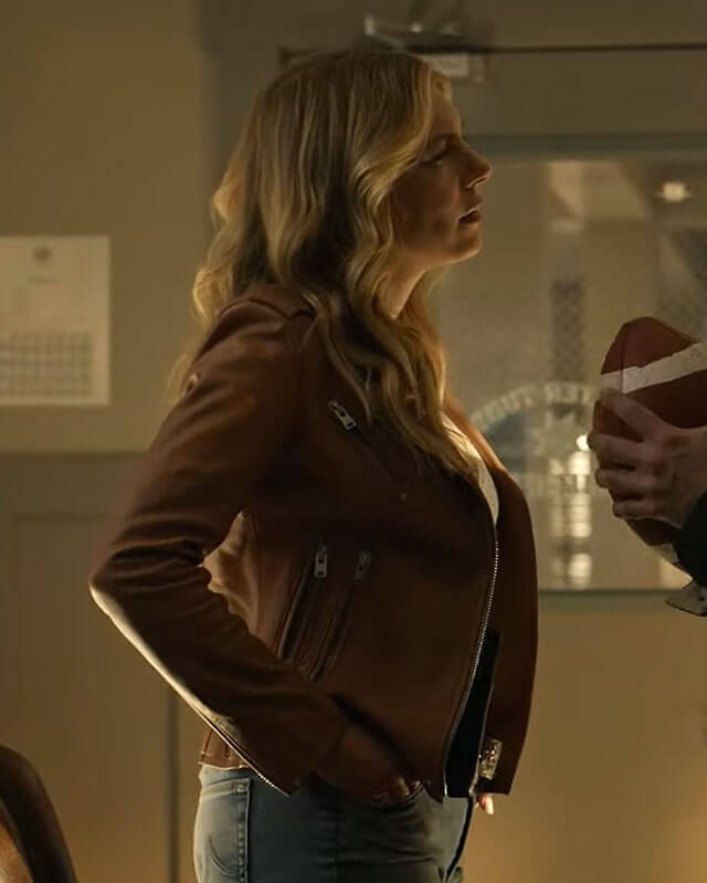 Women Biker - Big Sky Jenny Hoyt Brown Leather Jacket — interior lining | Majestic Leather UK
