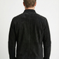Men's Suede Leather Jacket Style - 95 | Majestic Leather — collar detail | Majestic Leather UK