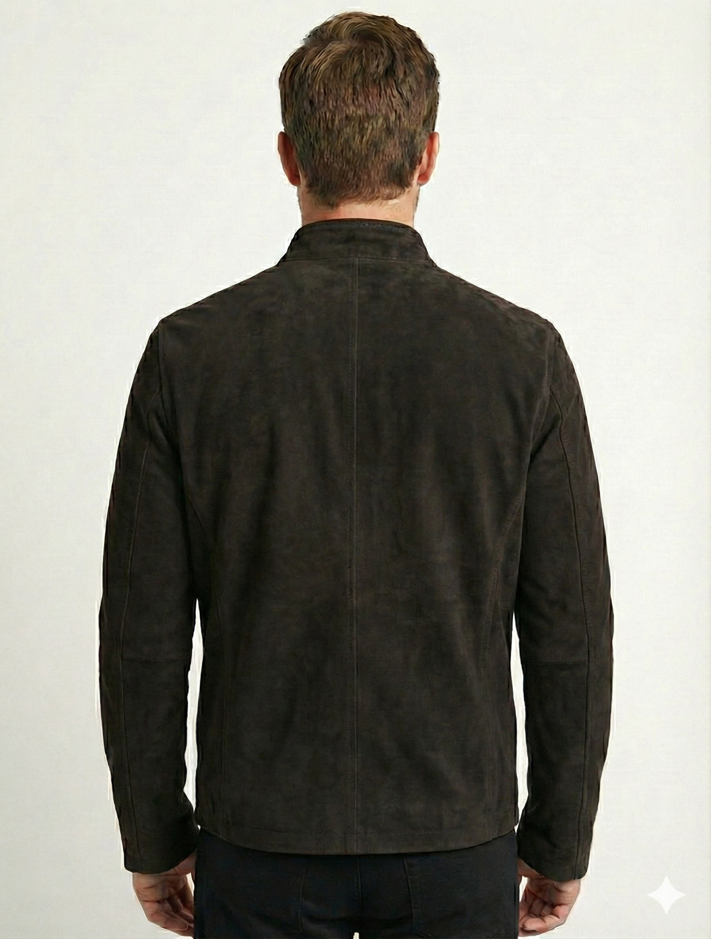 Men's Suede Leather Jacket Style - 95 | Majestic Leather — sleeve detail | Majestic Leather UK