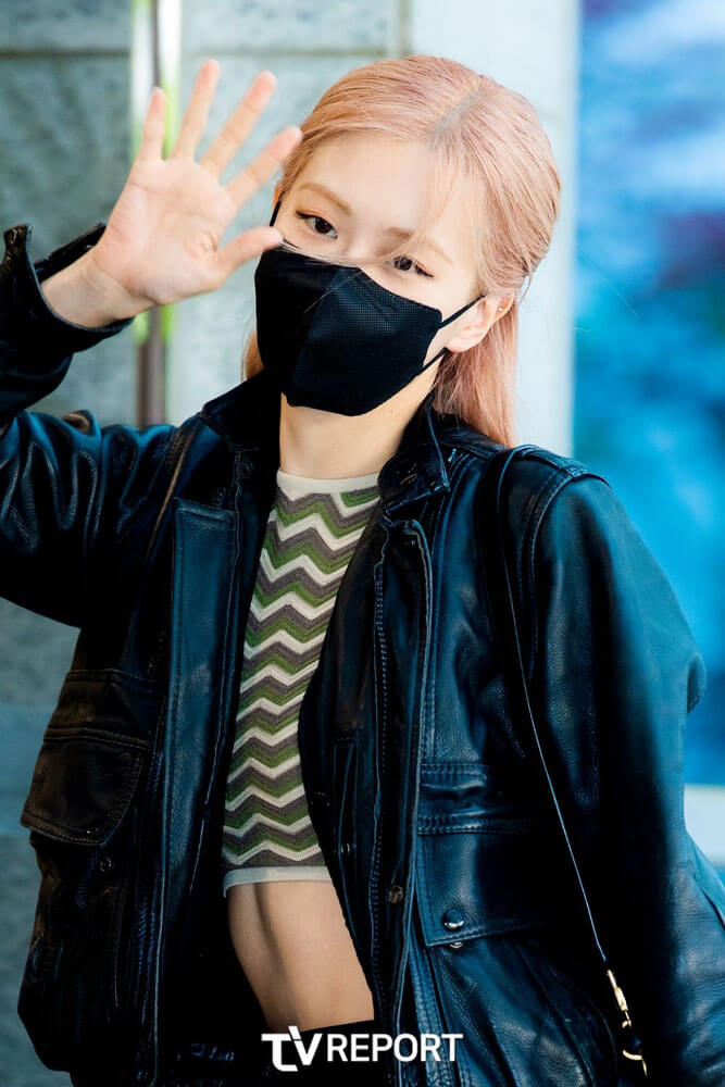 Women Biker - Rose Black Leather Jacket Blackpink Airport Fashion — side profile | Majestic Leather UK