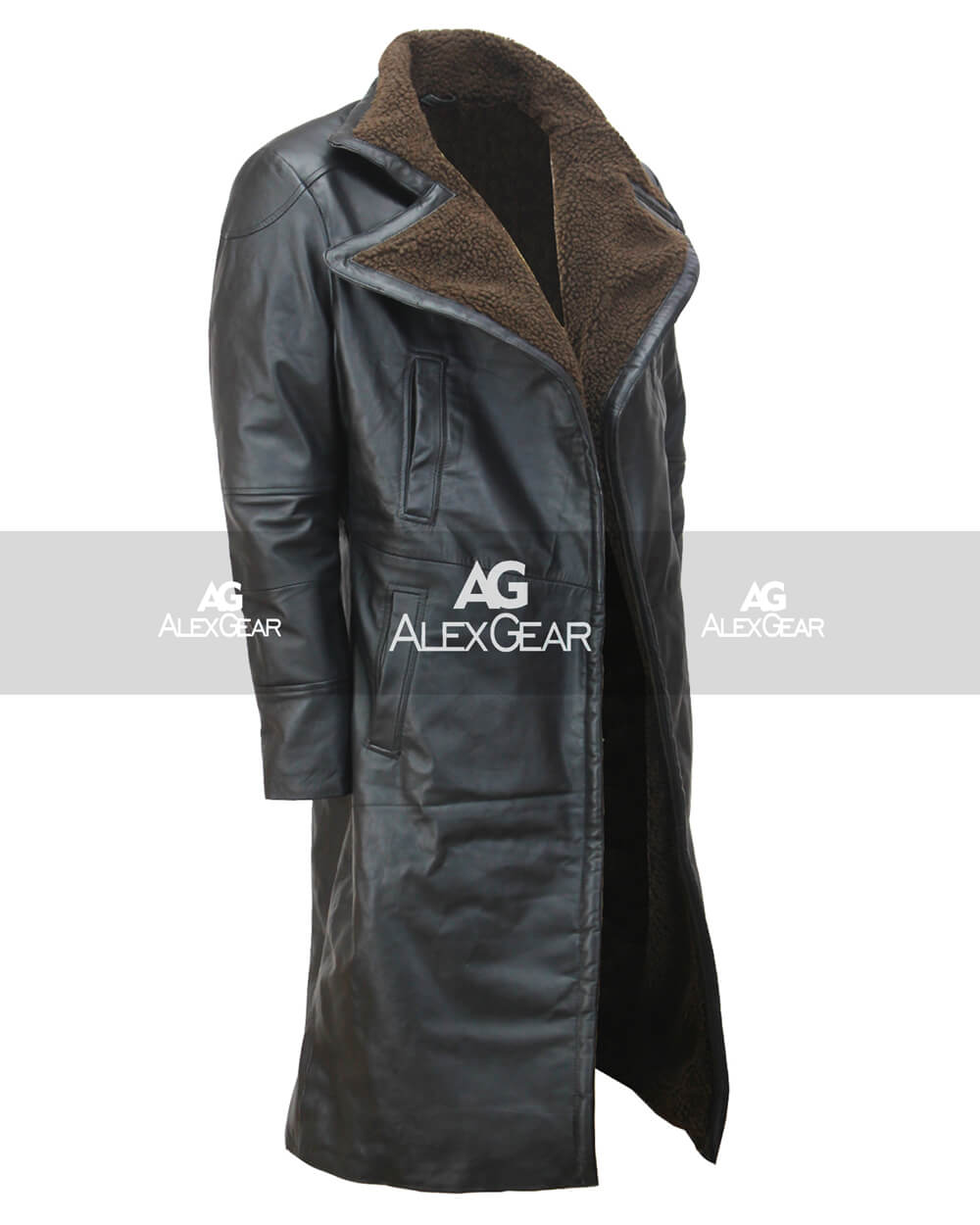 Blade Runner 2049 Ryan Gosling Coat | Majestic Leather — collar detail | Majestic Leather UK