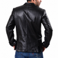 Men's Black Genuine Leather Blazer – Slim Fit Button-Up Jacket| Majestic Leather Majestic Leather