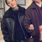 Women Biker - Business Proposal Jin Young-Seo Shearling Leather Jacket — product detail | Majestic Leather UK
